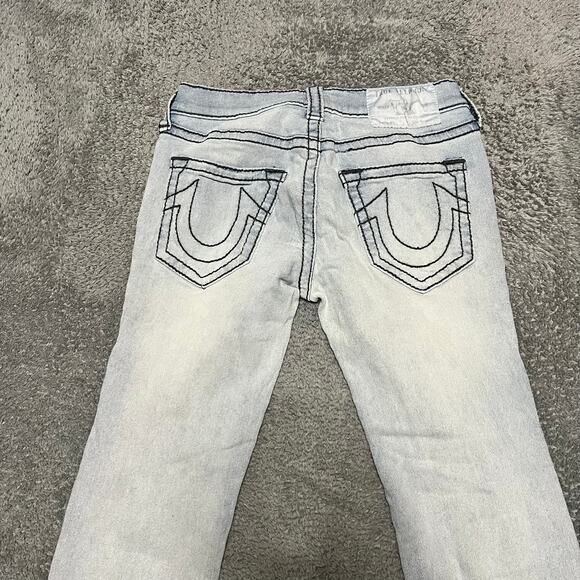 True Religion Jeans Mens 29 Rocco Relaxed Skinny Distressed Light Wash *** - Picture 2 of 12